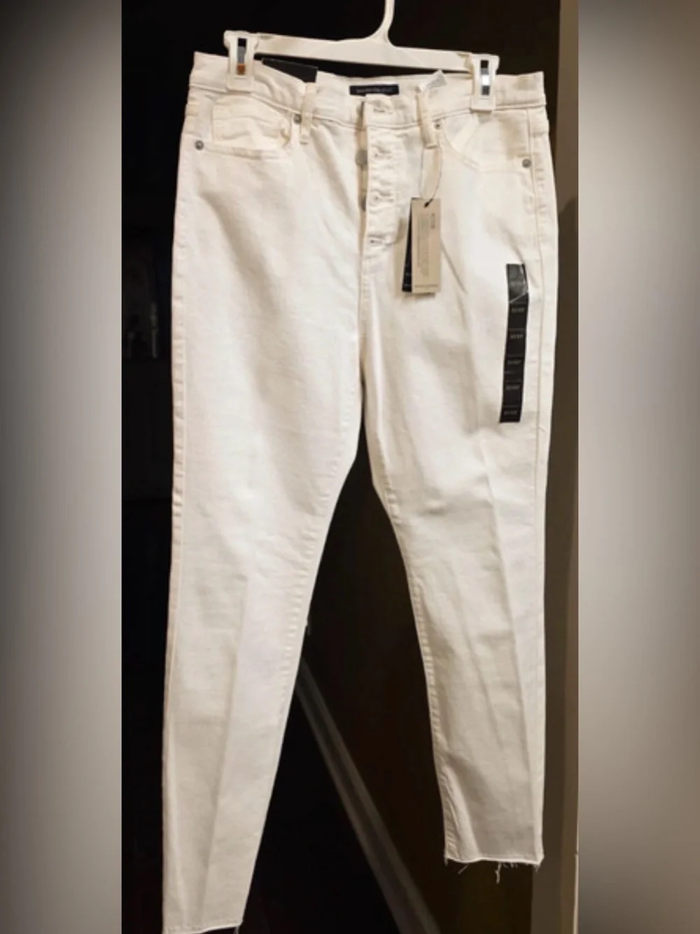 NWT-10waist 30 petite preppy, golf Banana Republic Women's White Skinny Jeans